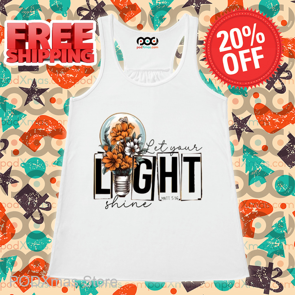 Lightbulb Floral Let Your Light Shine Shirt