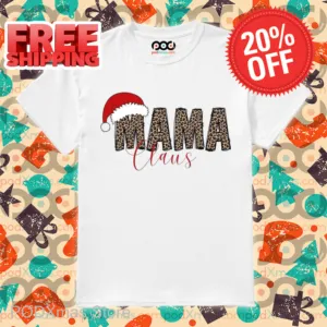 Mama Claus Leopard Christmas 2024 Shirt