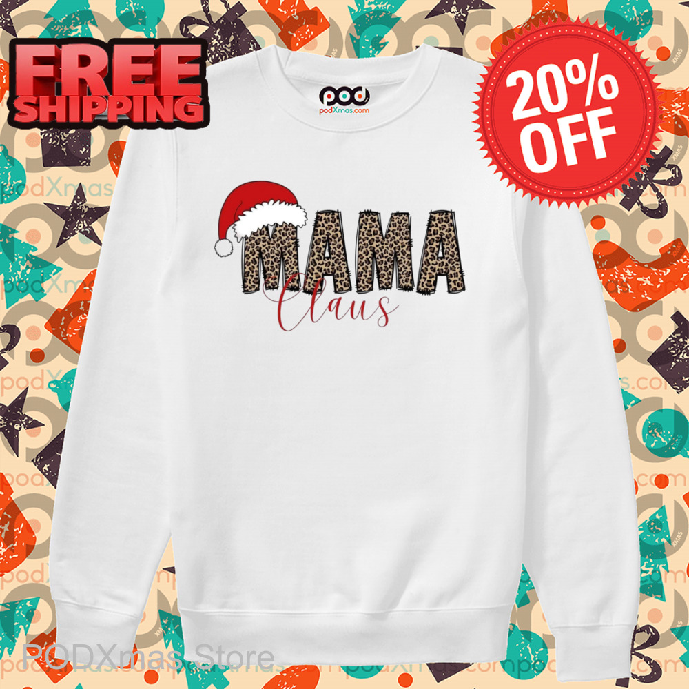 Mama Claus Leopard Christmas 2024 Shirt