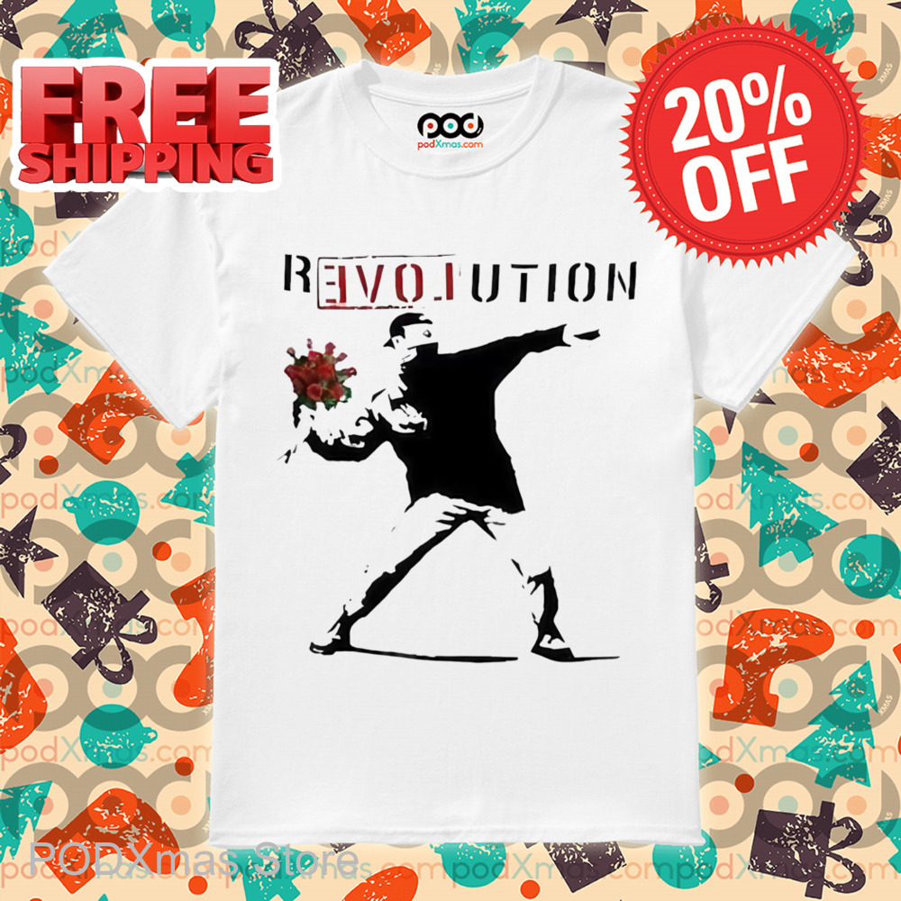 Man Throw Flowers Revolution Shirt
