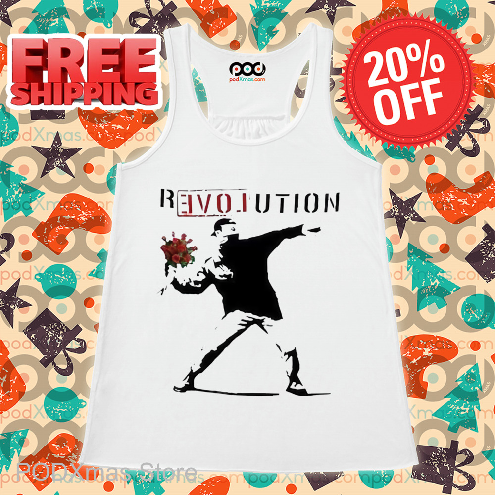 Man Throw Flowers Revolution Shirt