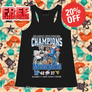 Memphis Tigers Mascot 2024 Scooter's Coffee Frisco Bowl Champions Shirt
