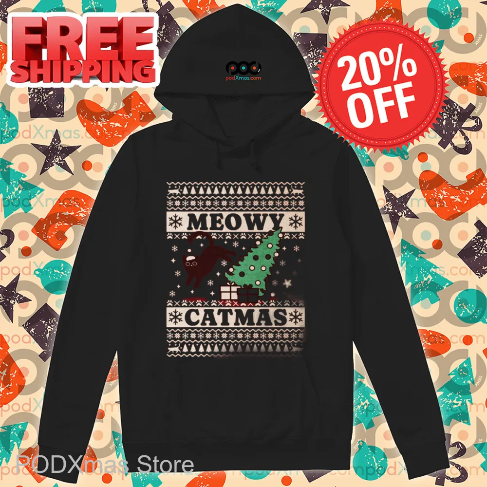 Meowy Catmas Ugly Christmas 2024 Shirt