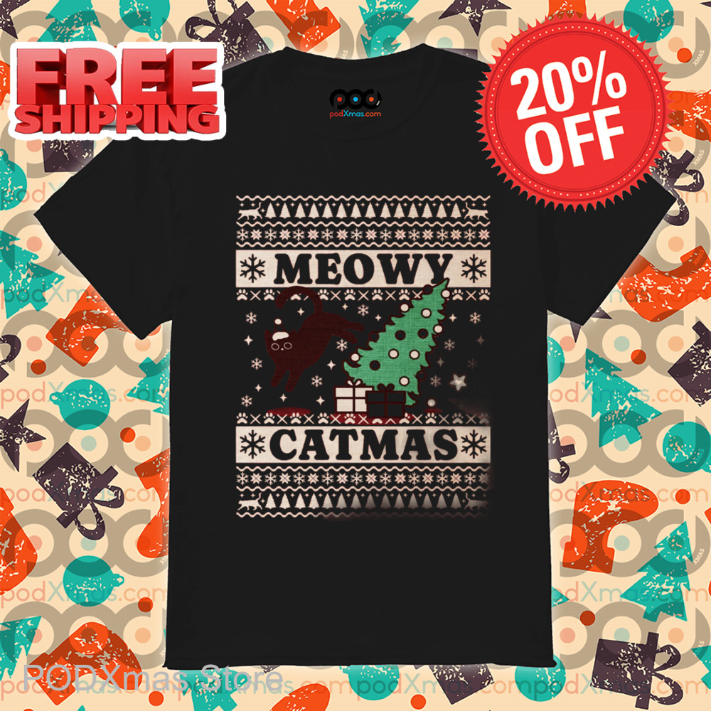 Meowy Catmas Ugly Christmas 2024 Shirt