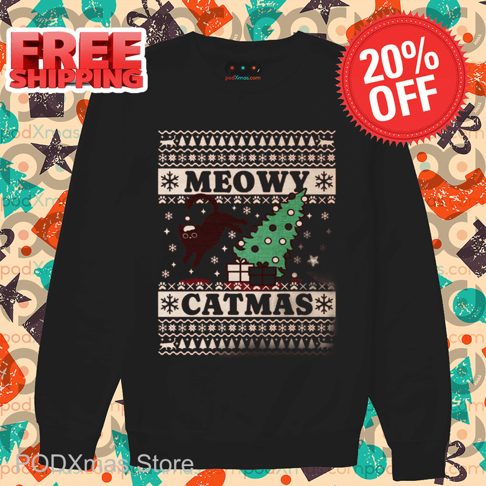 Meowy Catmas Ugly Christmas 2024 Shirt