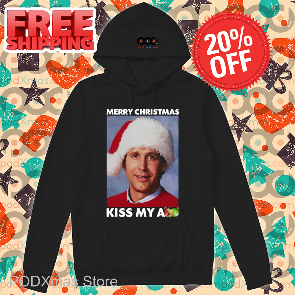 Merry Christmas Kiss My Ass Clark Griswold Shirt-enhance-faceai