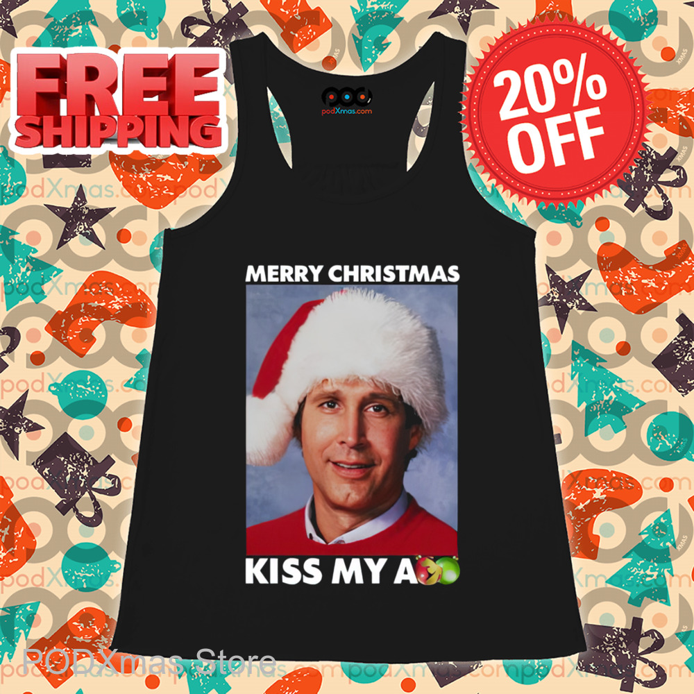 Merry Christmas Kiss My Ass Clark Griswold Shirt-enhance-faceai