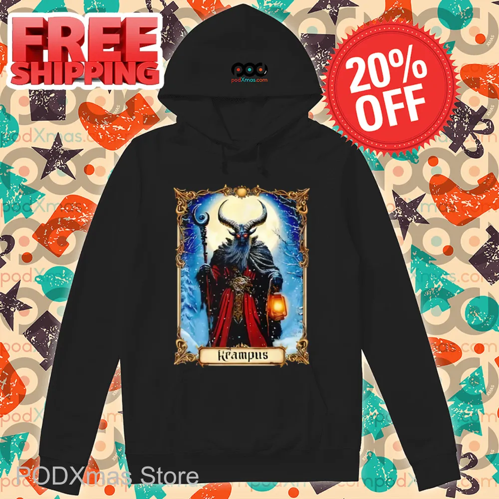 Merry Krampus Tarot Card Christmas Shirt