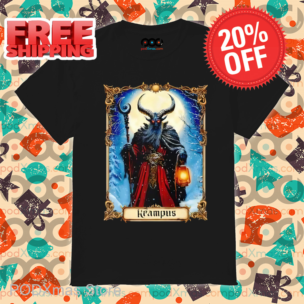 Merry Krampus Tarot Card Christmas Shirt