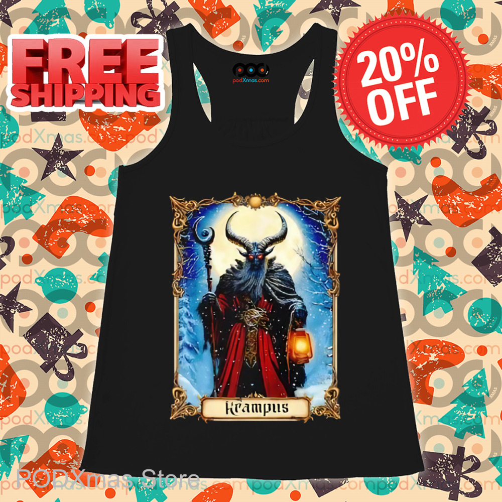 Merry Krampus Tarot Card Christmas Shirt