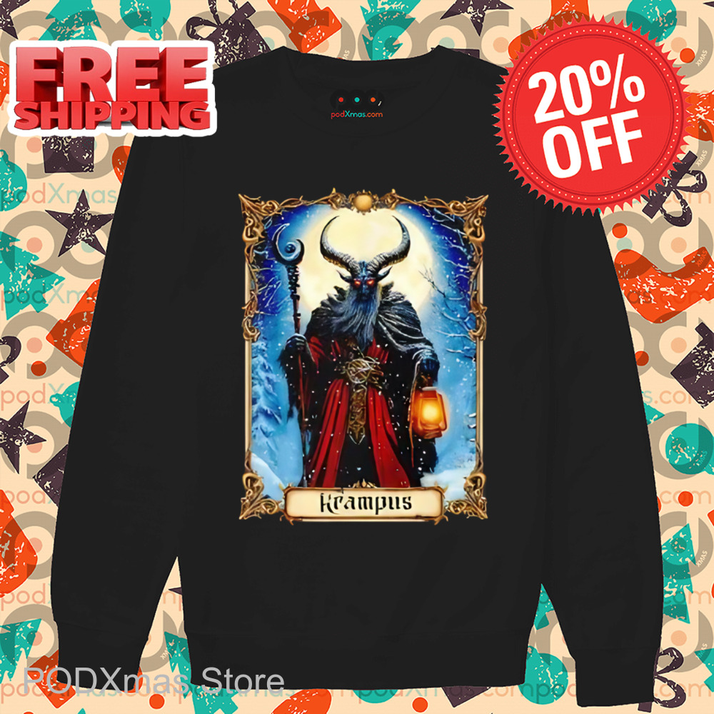 Merry Krampus Tarot Card Christmas Shirt