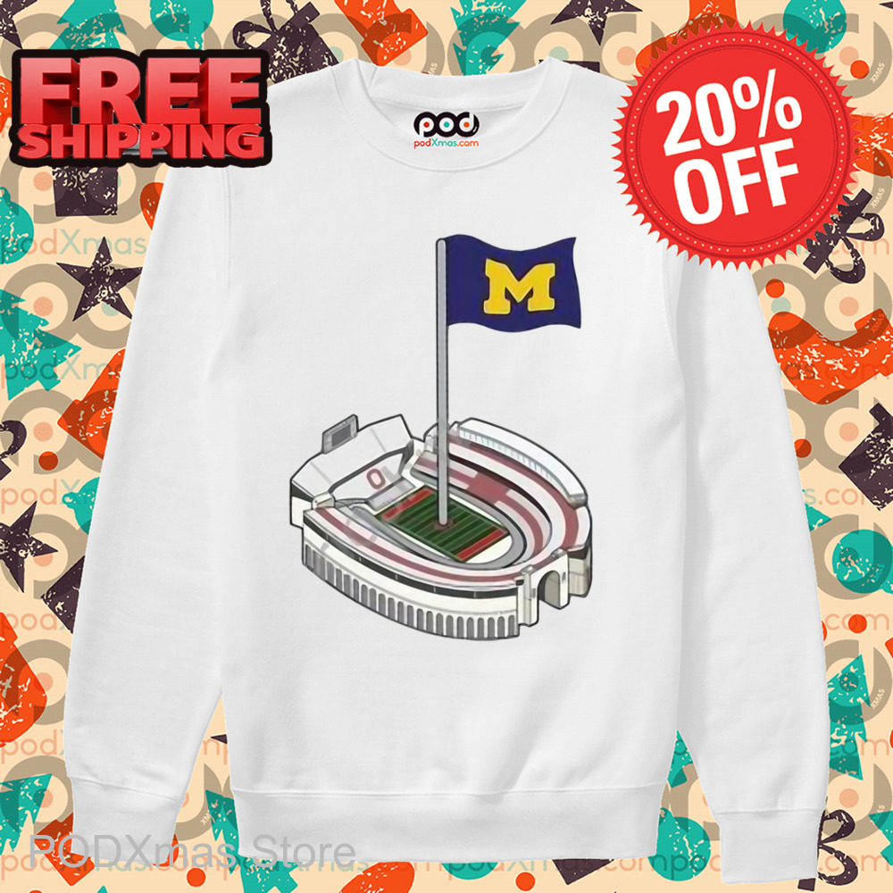 Michigan Wolverines Flag Stadium Shirt