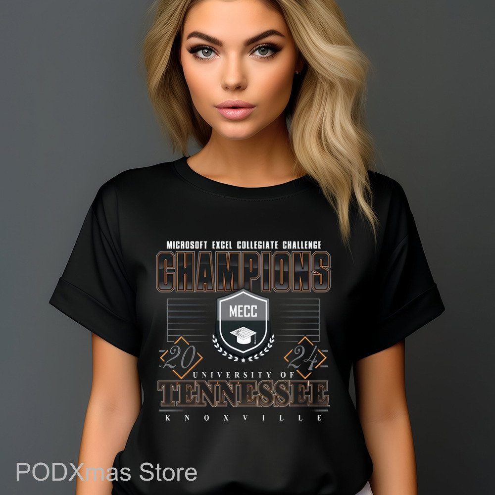 Microsoft Excel Collegiate Challenge Champions University Of Tennessee Shirt