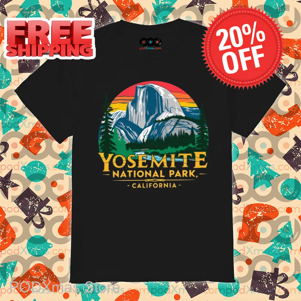 Mountain Yosemite National Park California Retro Shirt