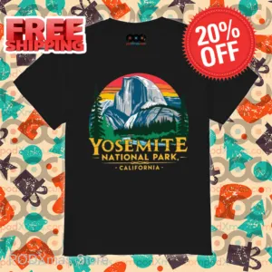 Mountain Yosemite National Park California Retro Shirt