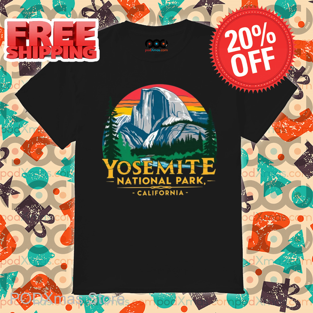 Mountain Yosemite National Park California Retro Shirt