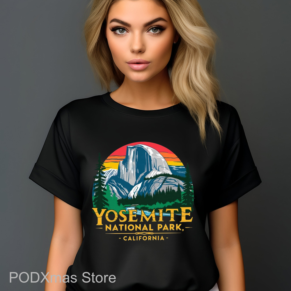 Mountain Yosemite National Park California Retro Shirt
