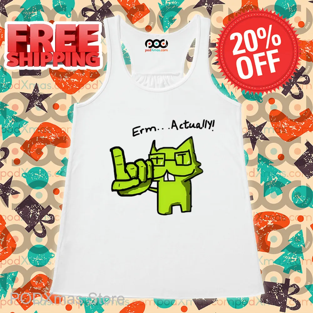 Nerd Cat Erm Actually Shirt