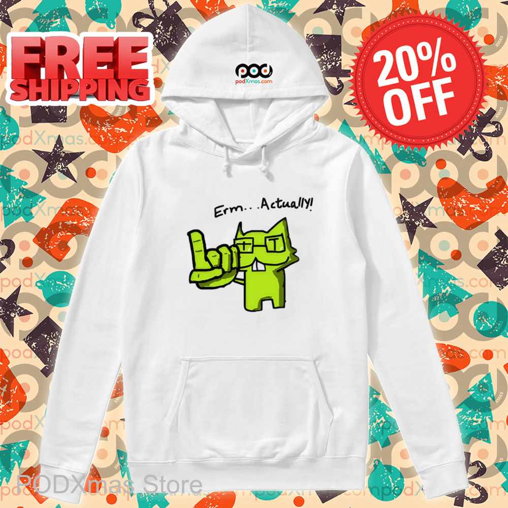 Nerd Cat Erm Actually Shirt