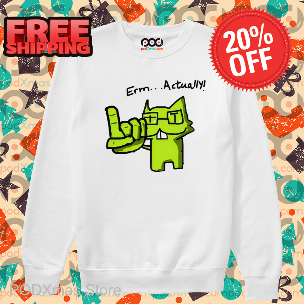 Nerd Cat Erm Actually Shirt
