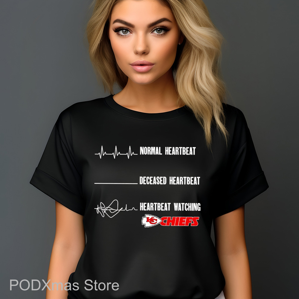 Normal Heartbeat Deceased Heartbeat Heartbeat Watching Kansas City Chiefs Shirt