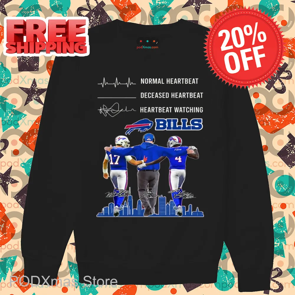 Normal Heartbeat Heartbeat Watching Buffalo Bills Signature Shirt