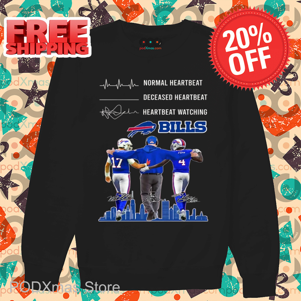 Normal Heartbeat Heartbeat Watching Buffalo Bills Signature Shirt