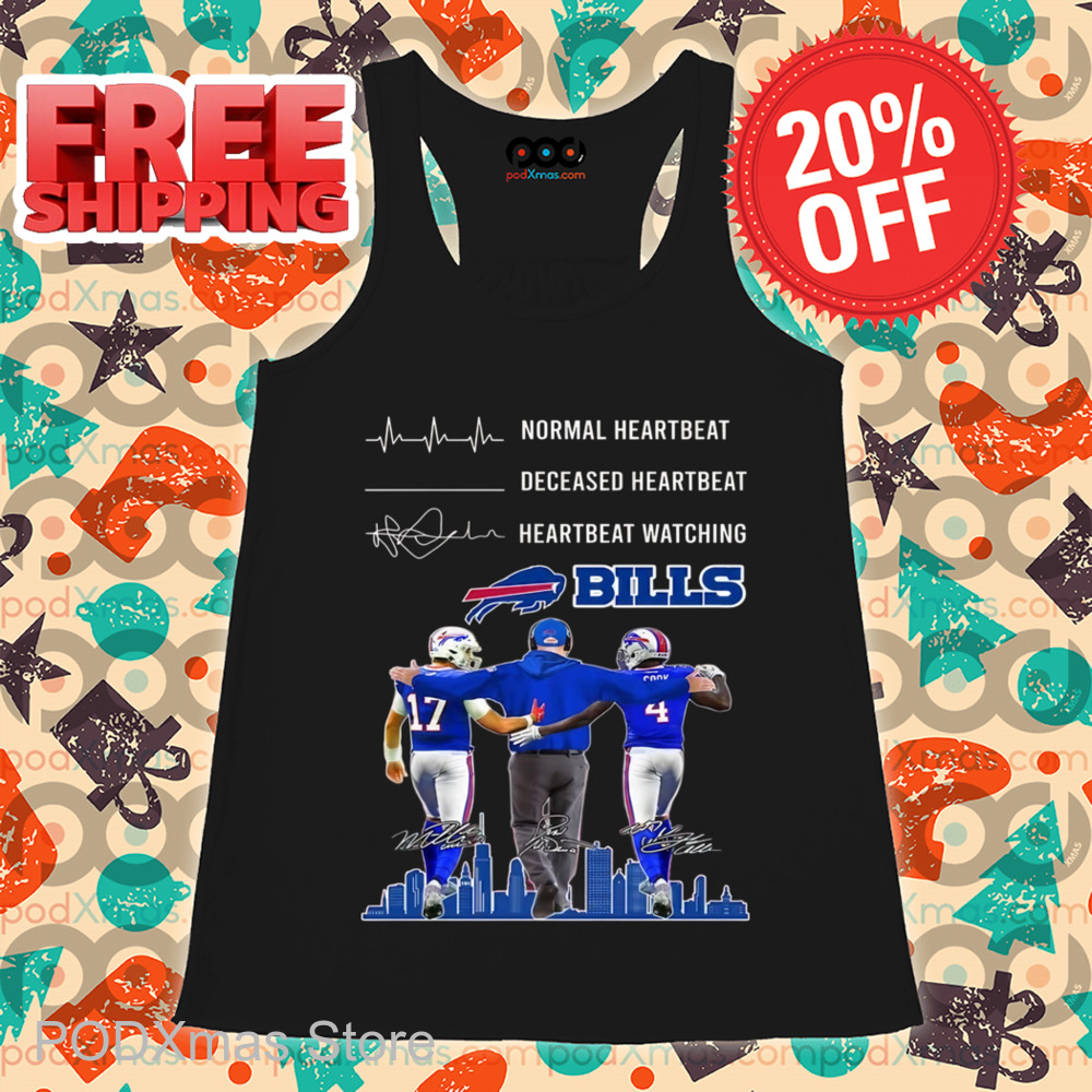 Normal Heartbeat Heartbeat Watching Buffalo Bills Signature Shirt
