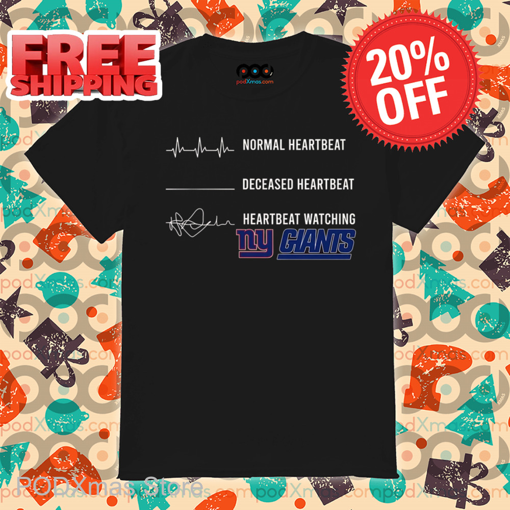 Normal Heartbeat Heartbeat Watching New York Giants Shirt