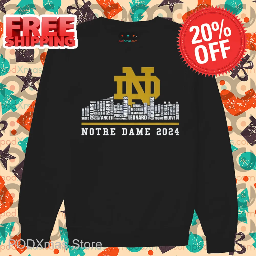 Notre Dame 2024 City Words Shirt