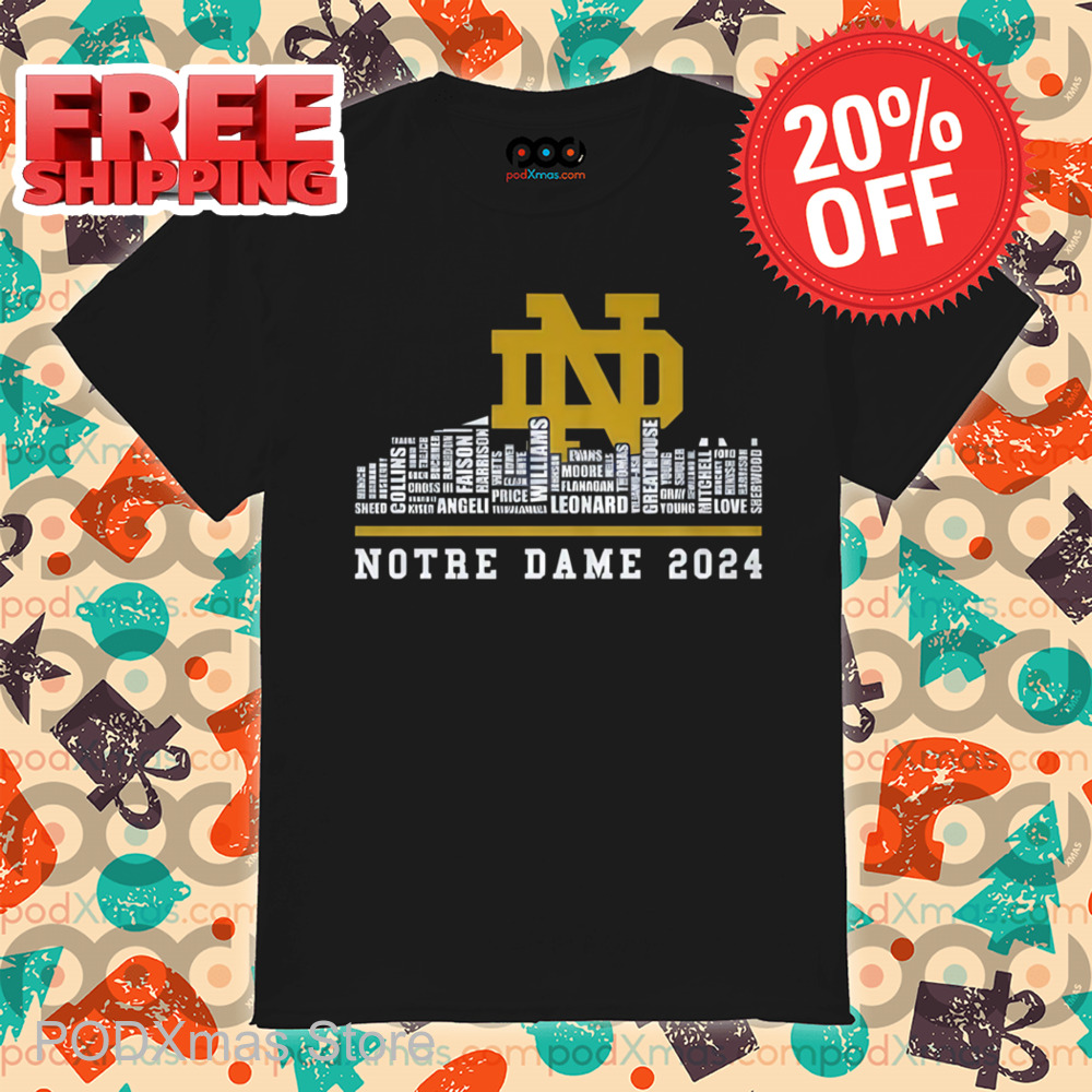 Notre Dame 2024 City Words Shirt