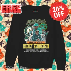 Oakland Athletics Rickey Henderson Man Of Steal Thank You For The Memories Shirt