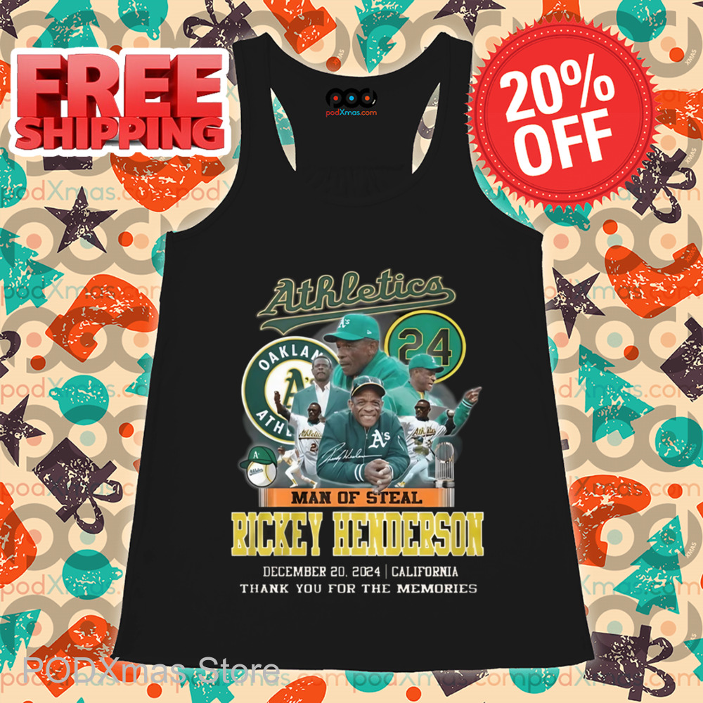 Oakland Athletics Rickey Henderson Man Of Steal Thank You For The Memories Shirt