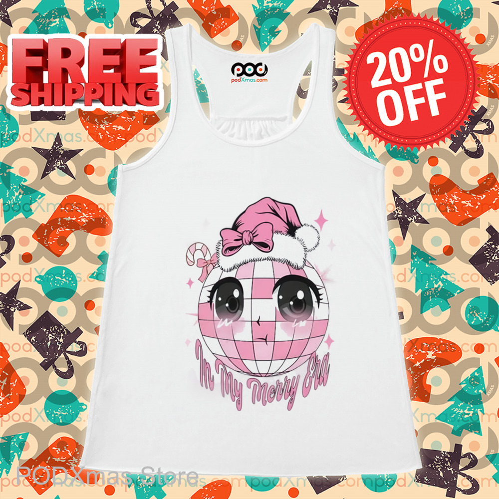 Pink Cute Disco Ball In My Merry Era 2024 Shirt