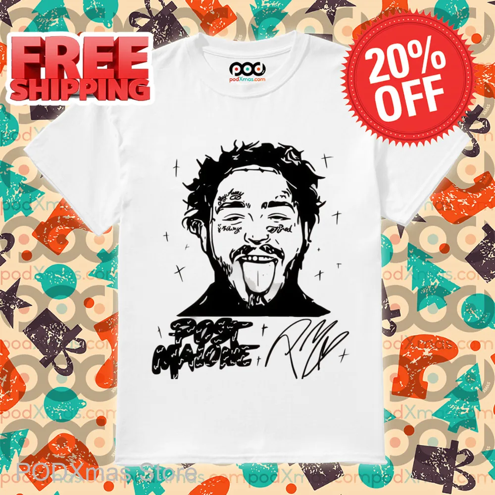 Portrait Post Malone Signature Shirt
