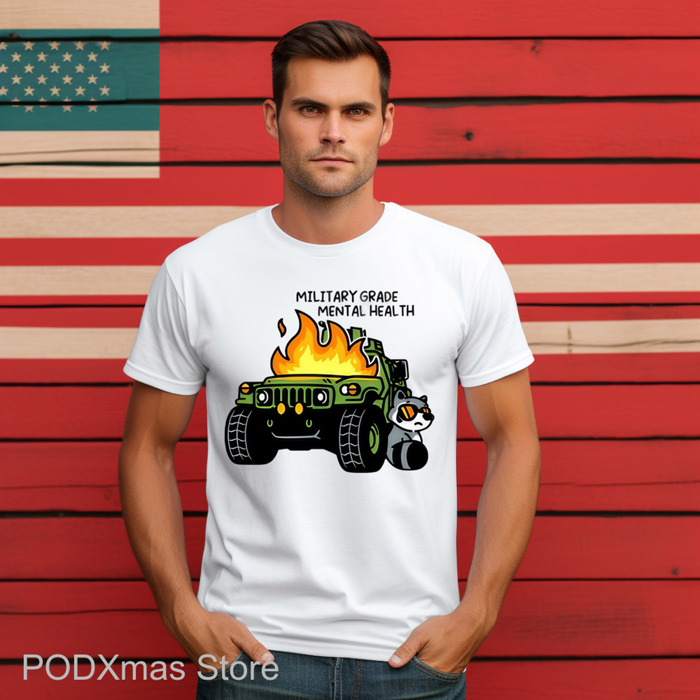 Raccoon Military Grade Mental Health Shirt