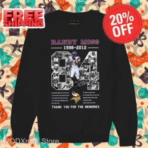Randy Moss Minnesota Vikings 1998 2012 Thank You For The Memories Signature Shirt