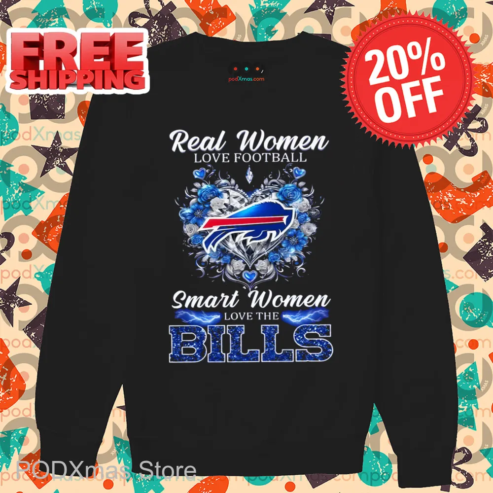 Real Women Love Football Smart Women Love The Bills Shirt