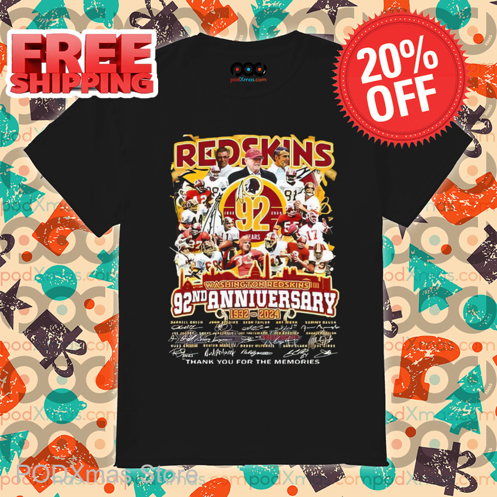 Redskins Washington Redskins 92nd Anniversary Signature Shirt