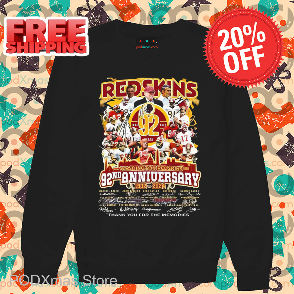 Redskins Washington Redskins 92nd Anniversary Signature Shirt