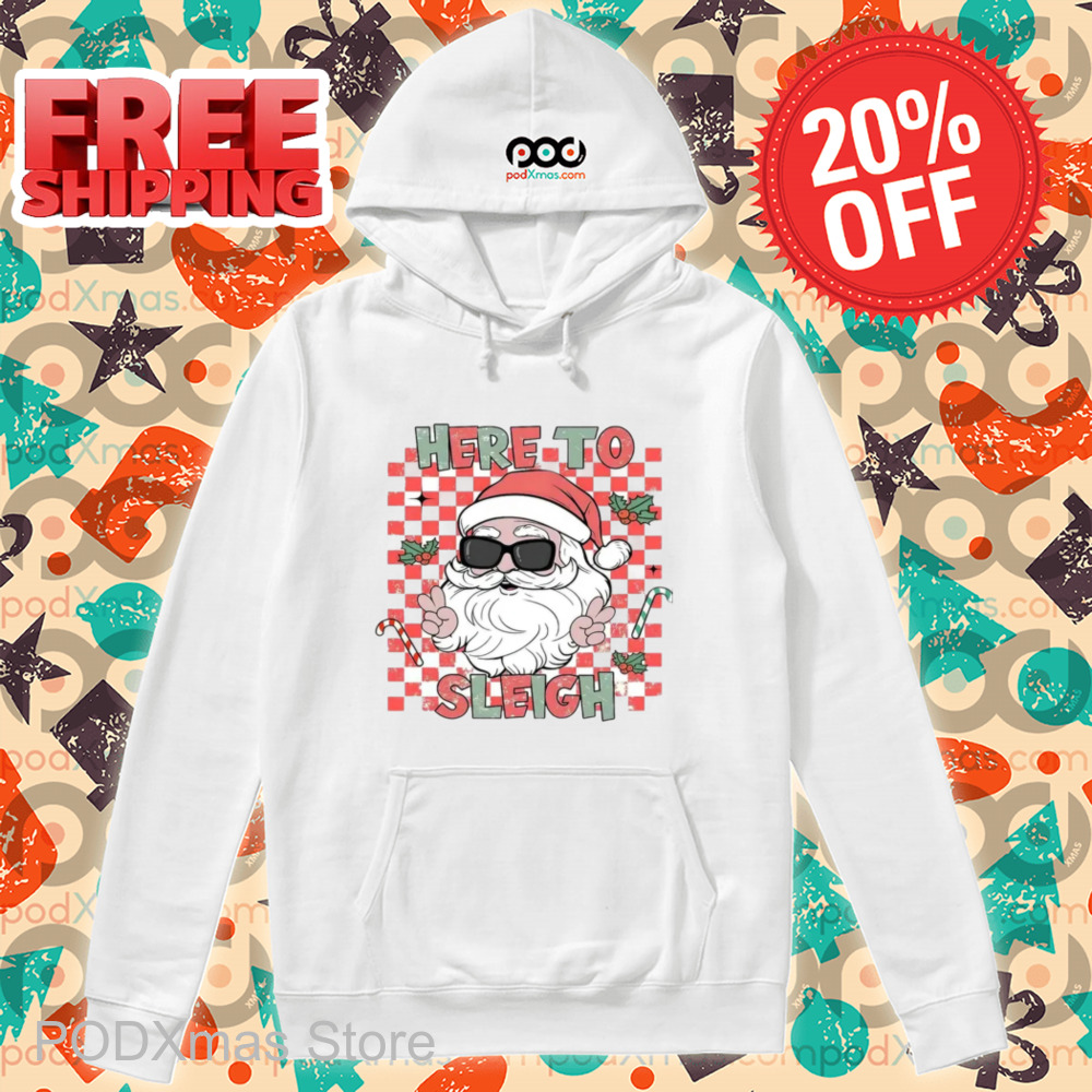 Santa Here To Sleigh Retro 2024 Shirt