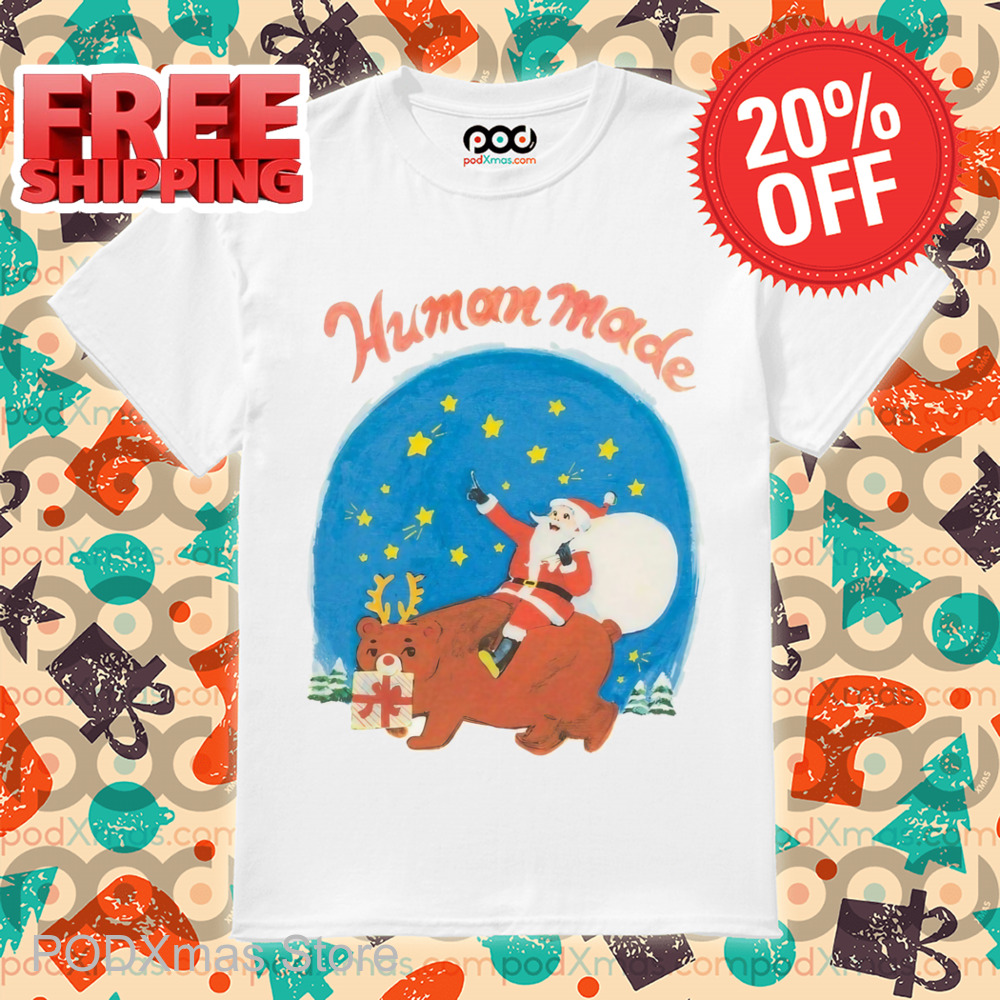 Santa Riding Bear Human Made Shirt
