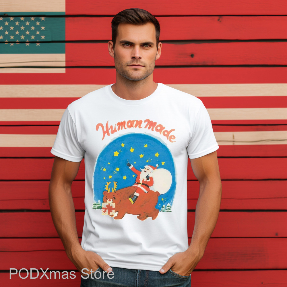 Santa Riding Bear Human Made Shirt
