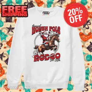 Santa Riding Horse Annual North Pole Rode Christmas 2024 Shirt