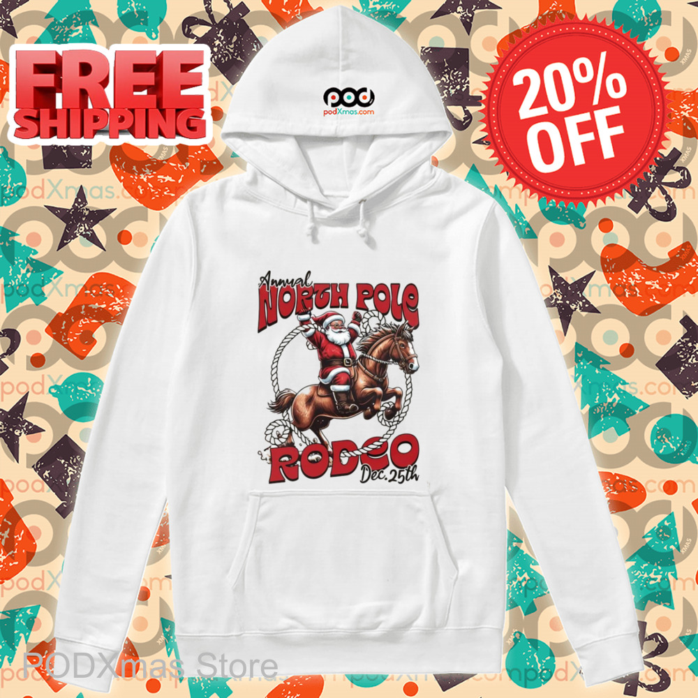 Santa Riding Horse Annual North Pole Rode Christmas 2024 Shirt