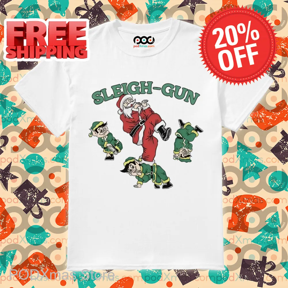 Santa Sleigh Gun Christmas 2024 Shirt