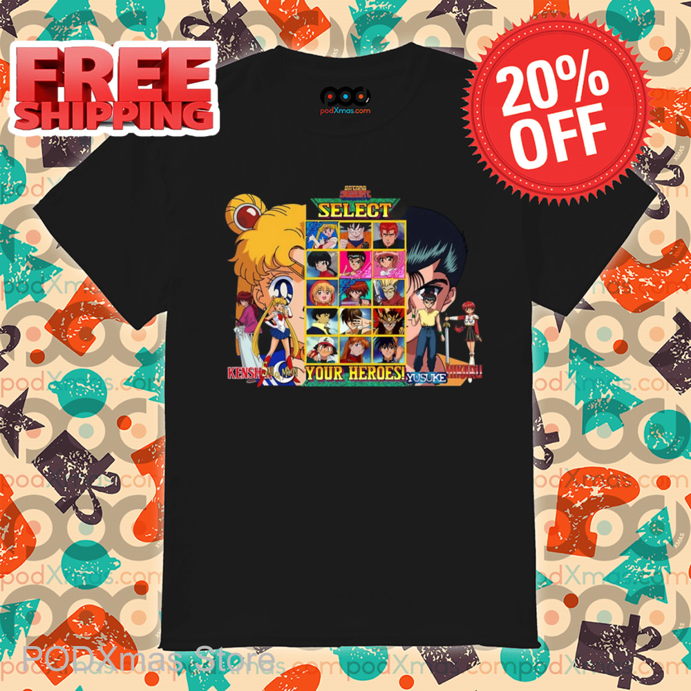Select Your Heroes Sailor Moon Vs Yusuke Shirt