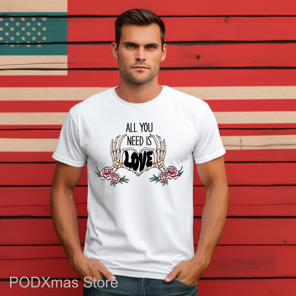 Skeleton Hands All You Need Is Love Shirt