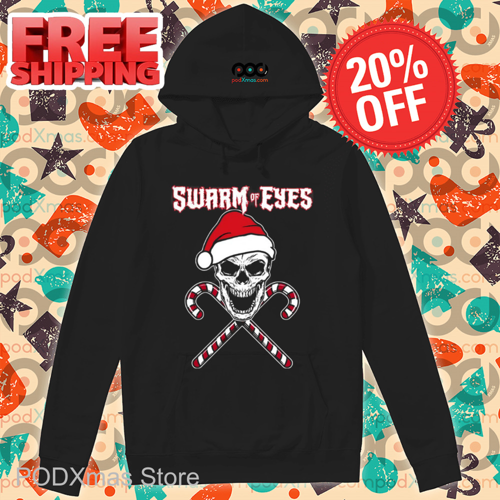 Skull Candy Canes Swarm Of Eyes Christmas 2024 Shirt