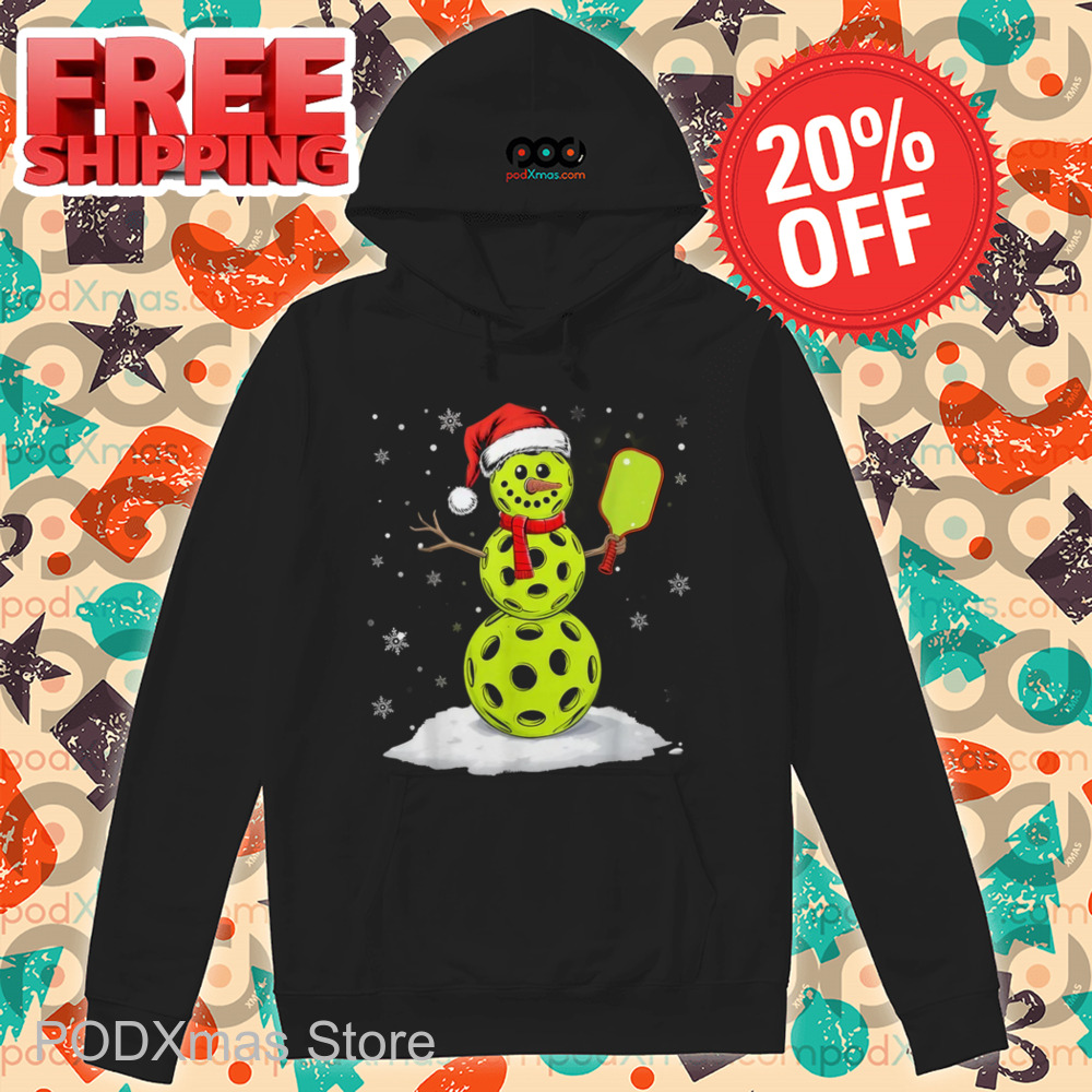 Snowman Pickle Ball Christmas 2024 Shirt